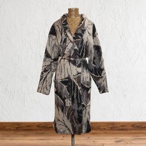 Vintage Wool & Mohair Long Open Front Cardigan